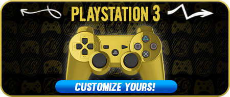 Playstation 3 Chrome Gold Custom Controllers