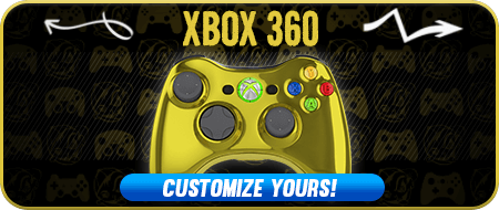 Xbox 360 Chrome Gold Custom Controllers